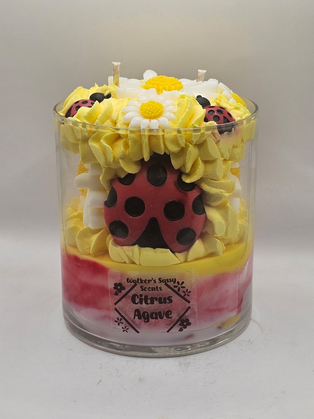 Ladybug & Daisies Candle